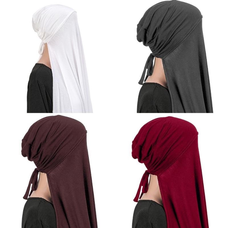 Классический женский хиджаб-шарф головной убор Дышащий эластичный для религиозных мероприятий и повседневной носки для медресе ежедневного использования