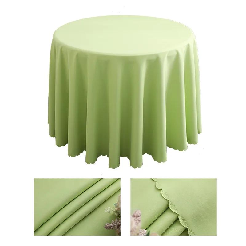 Скатерть из полиэстера, круглая, устойчивая к пятнам и складкам, моющаяся, для обеденного стола, фуршетов и кемпинга