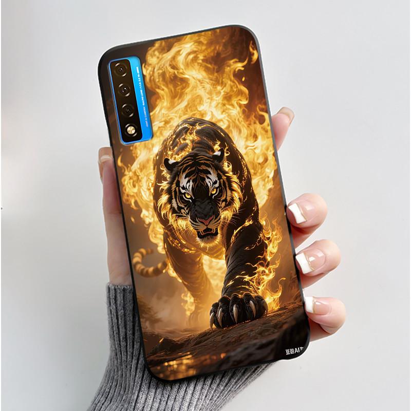 Чехол для TCL 20 20S 20 Pro 5G 20L Plus 20L+ Чехол Роскошный Дракон Милый Крутой Мальчики Девочки Черный Мягкий Силиконовый Чехол для Телефона Задняя Крышка