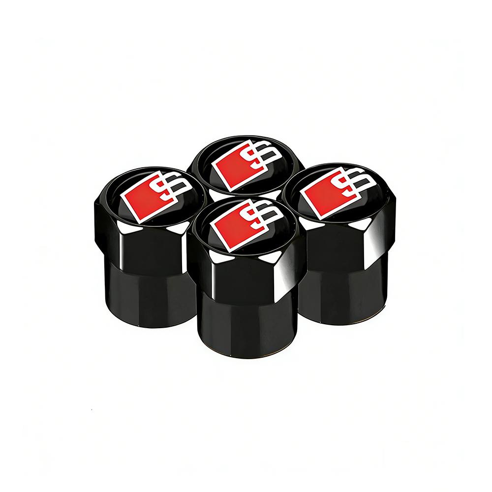 4Pcs Styling Wheel Tire Valve Air Stem Cap Duust Covers for Hot SLine A3 A4 A5 A6 A7 A8 Q2 Q3 Q5 Q7 Q8 S3 S4 S5 S6 RS3 Quattro