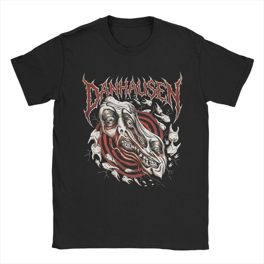 Danhausen Thinghausen Cotton TShirt For Couple Vintage TShirts Round Neck Harajuku Tee Shirt Oversize Pattern Clothing