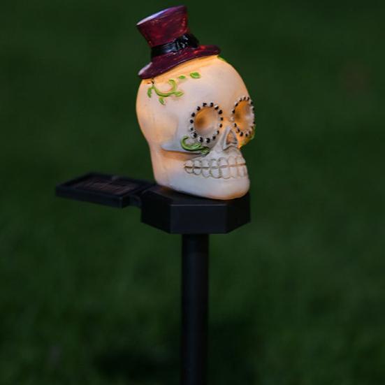 Солнечный тыквенный фонарь Хэллоуин садовый фонарь Джек-о'-фонарь колышек уличный водонепроницаемый фонарь-череп