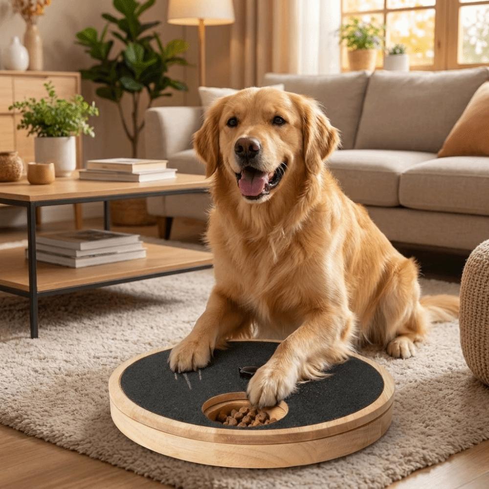 Solid Wood Nail Scratch Pad Rotating Dog Nail File Toy Dog Nail Grinding Pad Pet Grooming
