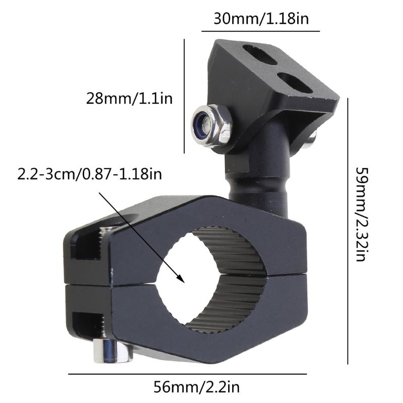 Монтажный комплект кронштейнов для светодиодных фонарей для мотоциклов, горизонтальная перекладина, трубчатый зажим, держатель каркаса безопасности на крыше, кронштейн для фары