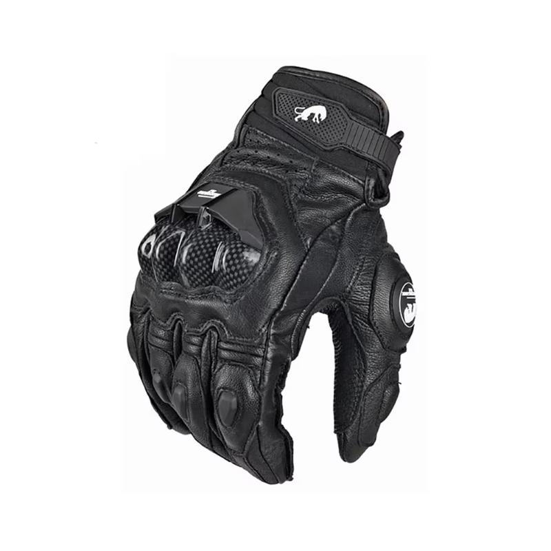 High Quality Leather Gloves Men's Luva Riding Moto Motorcycle Glove Guantes Protection Racing MOTO Protective Equipment