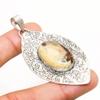 Septerian Stone Gemstone Handmade 925 Silver Plated Jewelry Pendant 2.46"