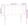 Headboard with Ears Dark Grey 83 x 23 x 78 88 cm Velvet