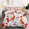 Fox Print Duvet Cover Set For Kids Boys Girls Cartoon Fox 3D Animal Theme Quilt Cover Bedroom Decor 2Pcs Bedcloths Single Size