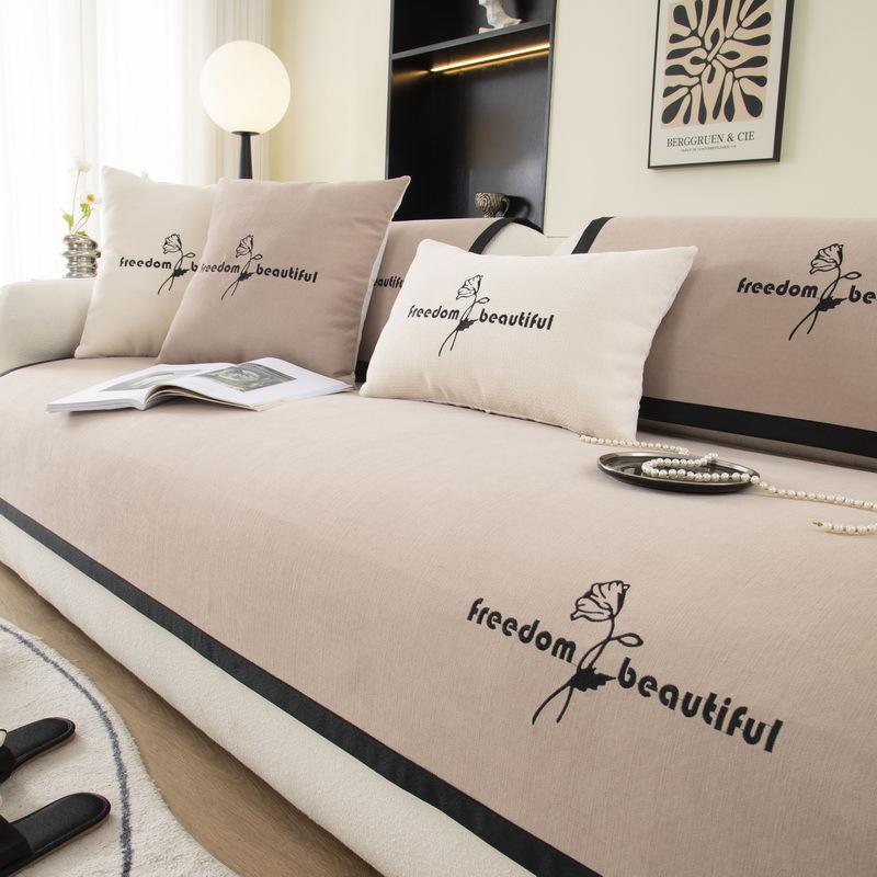 Подушка для дивана из синели, универсальная нескользящая подушка для дивана Four Seasons, роскошная высококачественная подушка для дивана, полотенце