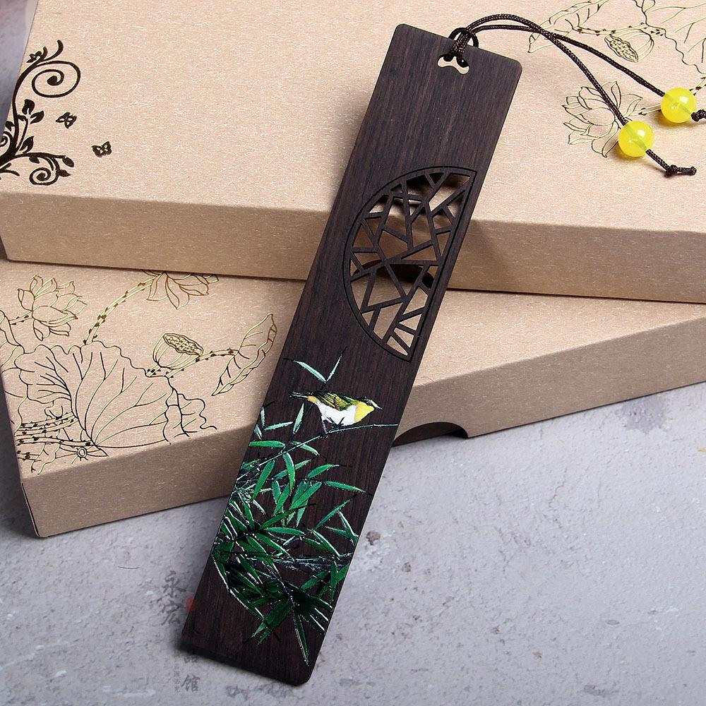Painted Koi Bookmark Ebony Auspicious Koi Bookmark Purple Light Sandalwood Every Year More Than Study Supplies Can Be Engraved
