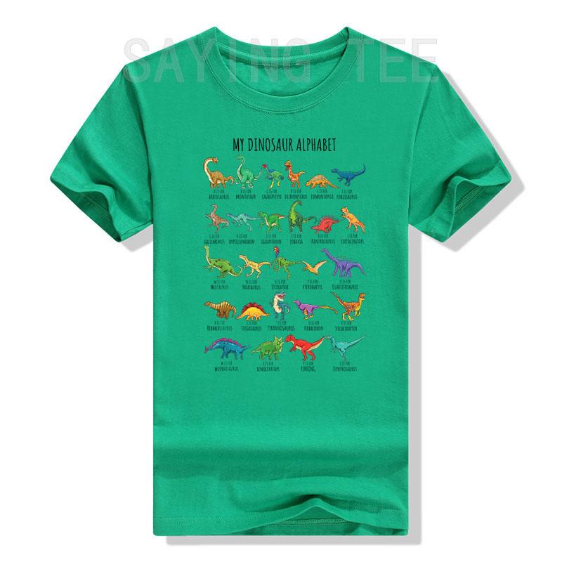 Types of Dinosaurs Alphabet AZ ABC Dino Identification TShirt Cute TRex Dinosaur Lover Graphic Tee Tops Lovely Gifts for Son