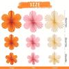 Floral Paper Flower Hanging Decorations, Holiday Decorations for Valentine's Day, Mother's Day,outdoor Holiday Theme Decorations