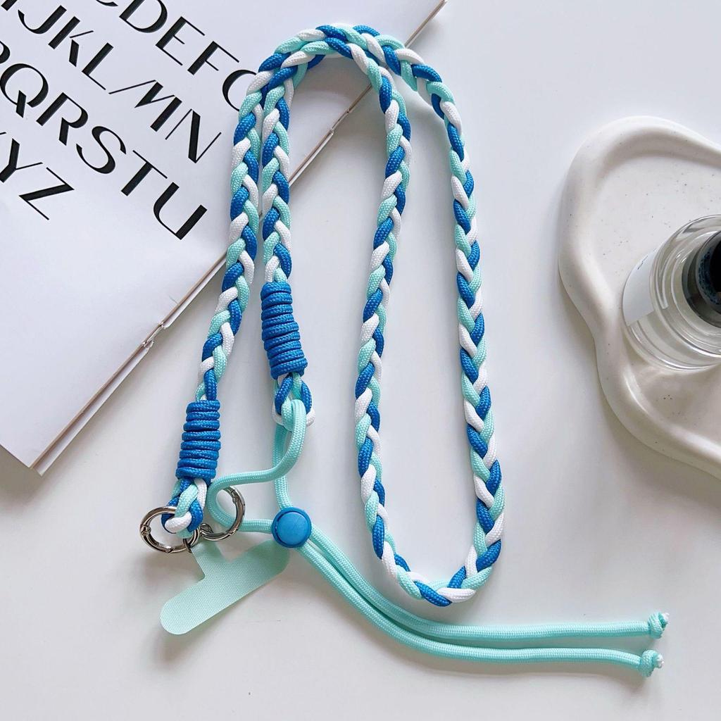 Регулируемый разноцветный плетеный ремешок-кроссбоди с узлом для телефона или бутылки с водой