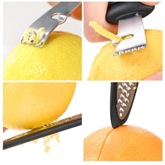 Терка для лимона, измельчитель цедры для цитрусовых, инструмент с легкой нескользящей ручкой, сыр и имбирь для домашней кухни