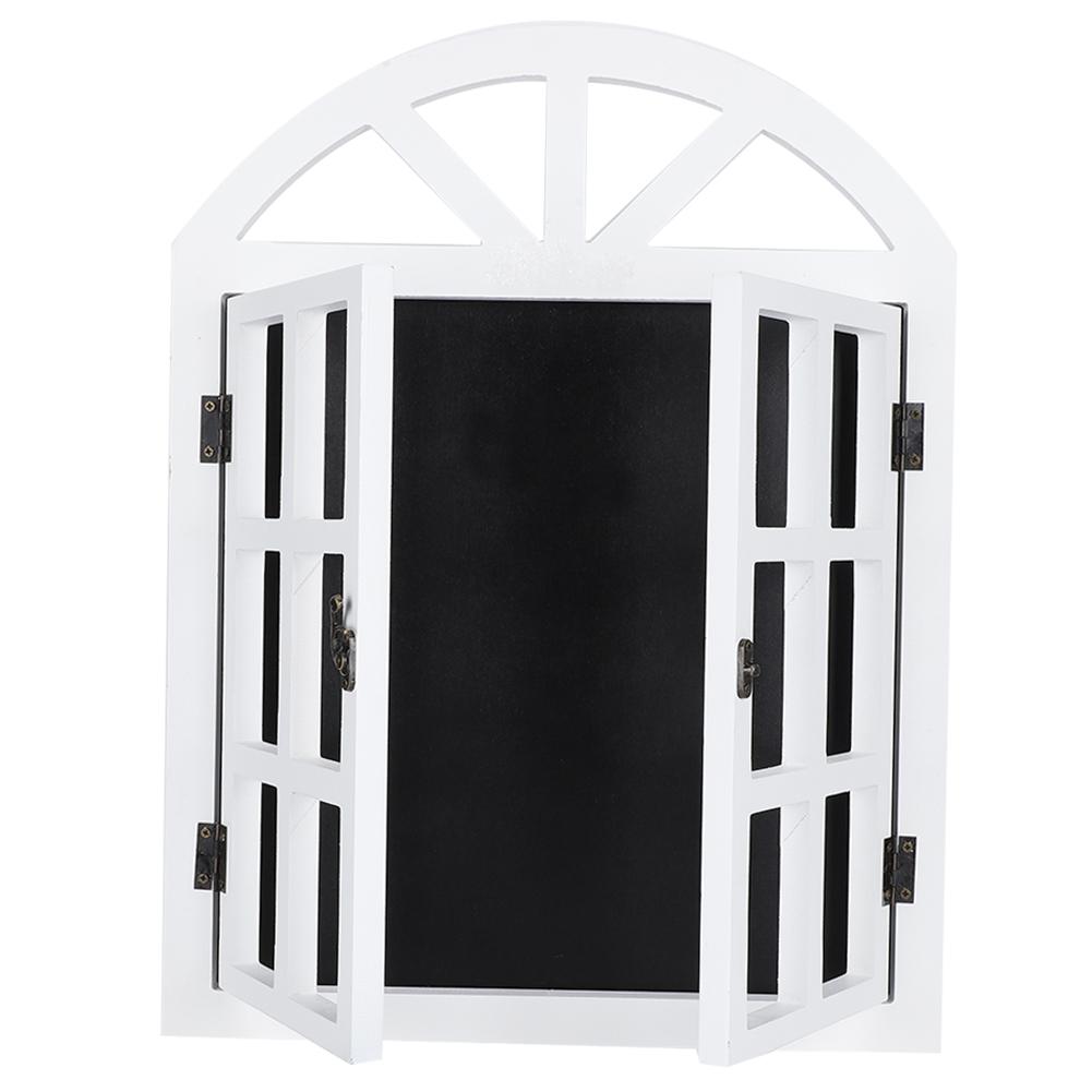 Wood Blinds Message Board Chalkboard Rustic Blank Window Wall Prompt Board Decoration for Home