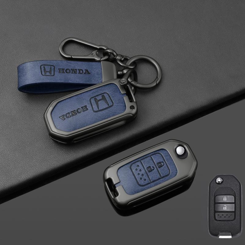 Zinc Alloy Car Flip Key Case Cover Shell For Honda Civic Accord City Odyssey CR-V XR-V HR-V Vezel Jade Jazz Crider Accessories