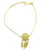 [P5649] - Handmade Gold 'Boho' Bracelet (dreamcatcher) -25x10 Mm