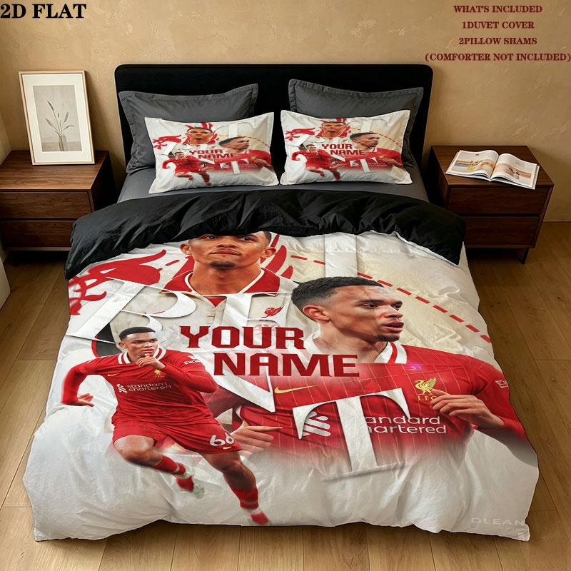 Custom Liverpool Bedding Quilt Set Quilt Cover Pillowcase Home Decoration Birthday Gift (1 * duvet cover + 2 * pillowcase, without core)