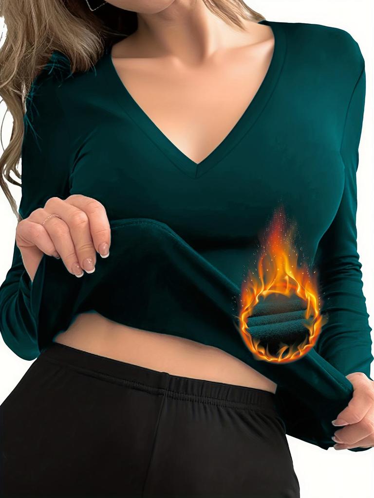 Европейский и американский женский облегающий домашний топ с длинным рукавом, плюшевый и теплый