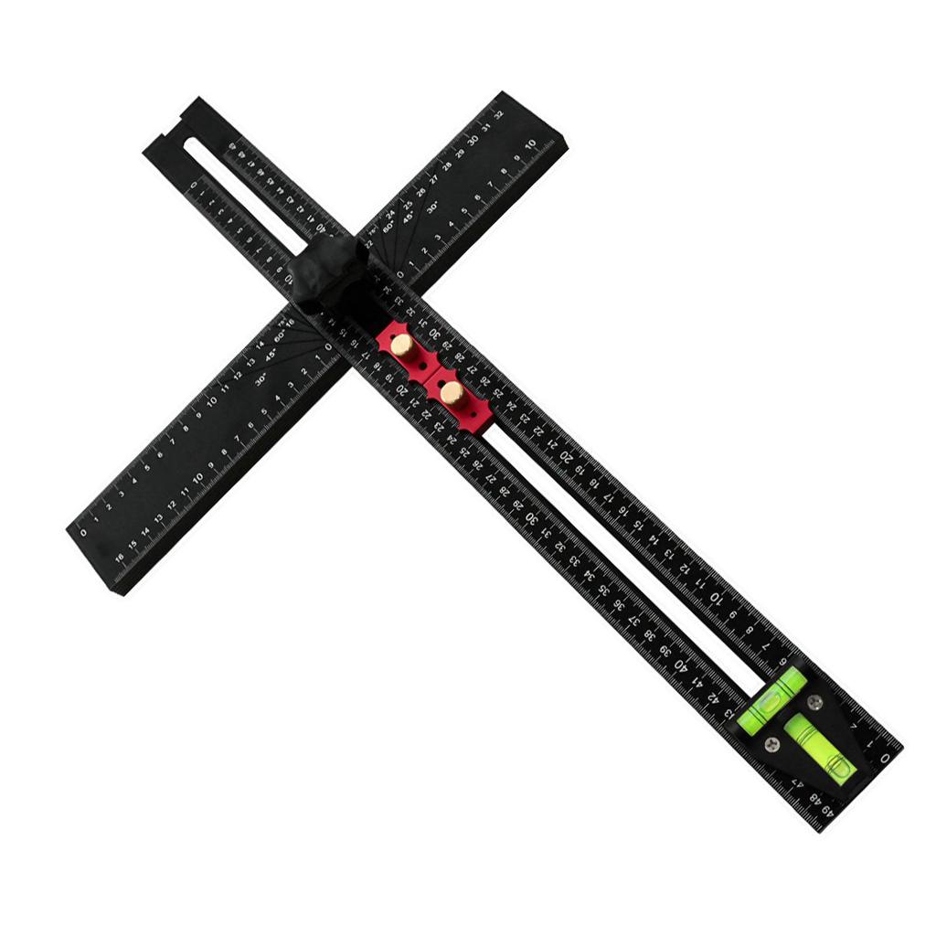 54 см Т-образный угольник с пузырьковым уровнем 90 45 градусов многоугловой измерительный инструмент регулируемая комбинация