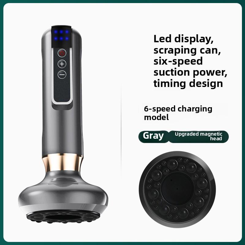 Перезаряжаемый электрический массажер Гуаша с подогревом и вакуумными банками из нержавеющей стали ABS 304