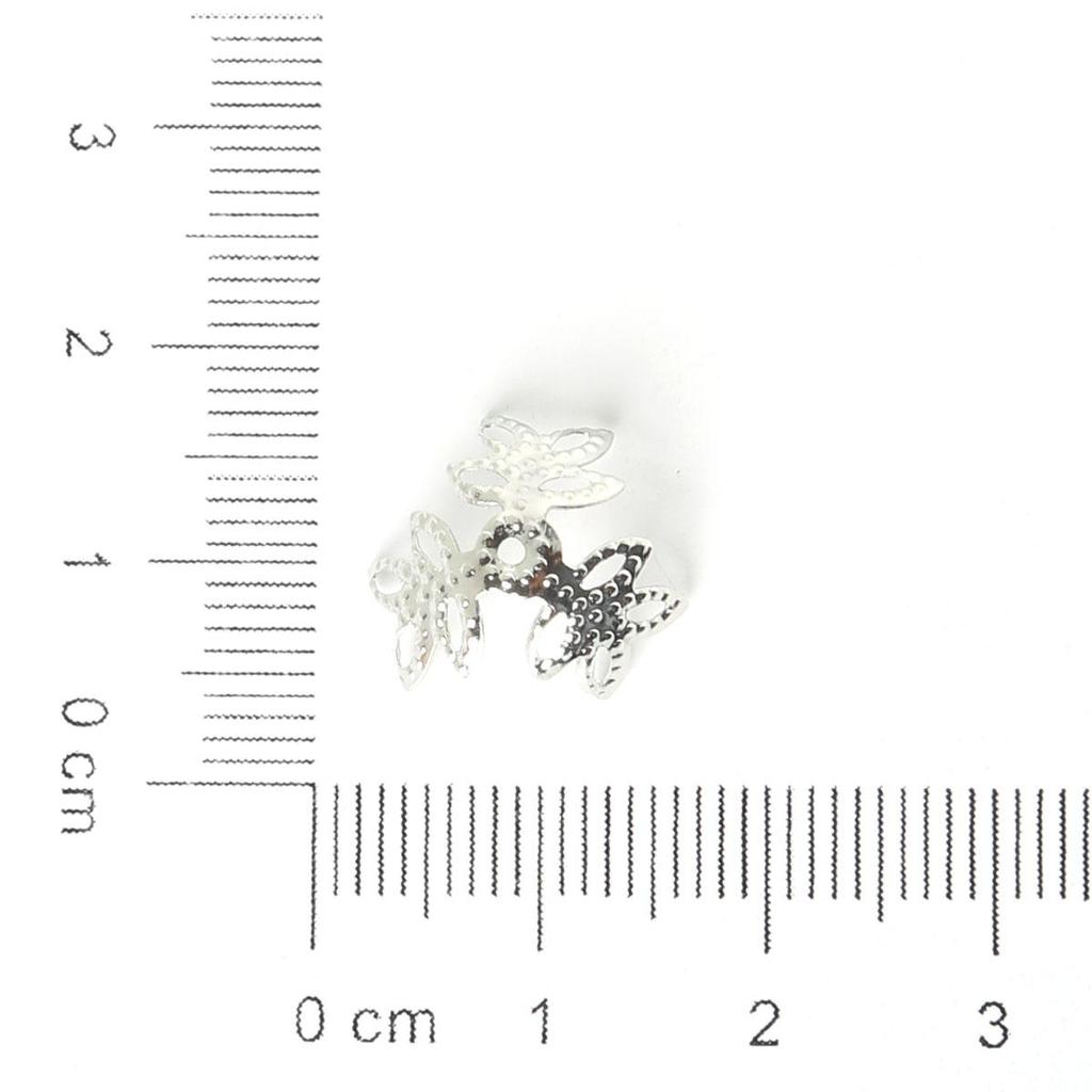 Mix Color Metal Flower Petal End Spacer Hallow Beads Caps Charms Bead Cups For Jewelry Necklace Making Supplie