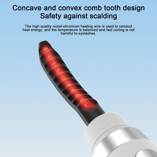 Портативные электрические щипцы для завивки ресниц с 3 настройками температуры Перезаряжаемые щипцы для завивки ресниц с подогревом, срок службы 24 часа, естественный инструмент для подтяжки ресниц