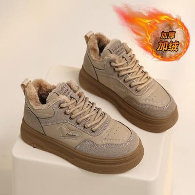 CRLAYDK Модные женские кроссовки на меху, полусапожки до щиколотки, зимние теплые, для снега, женские, для ходьбы на открытом воздухе, удобные, противоскользящие