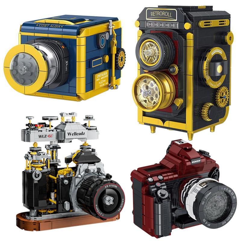 Город Hasselblad 503cx Цифровая зеркальная камера Ретро Двухобъективный зеркальный фотоаппарат Модель Строительные блоки DIY Кирпичи Игрушки Для Детей Подарки