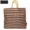 agnes b. MX02-03 Raffia Stripe Tote Bag Natural/Black/YellowUsed