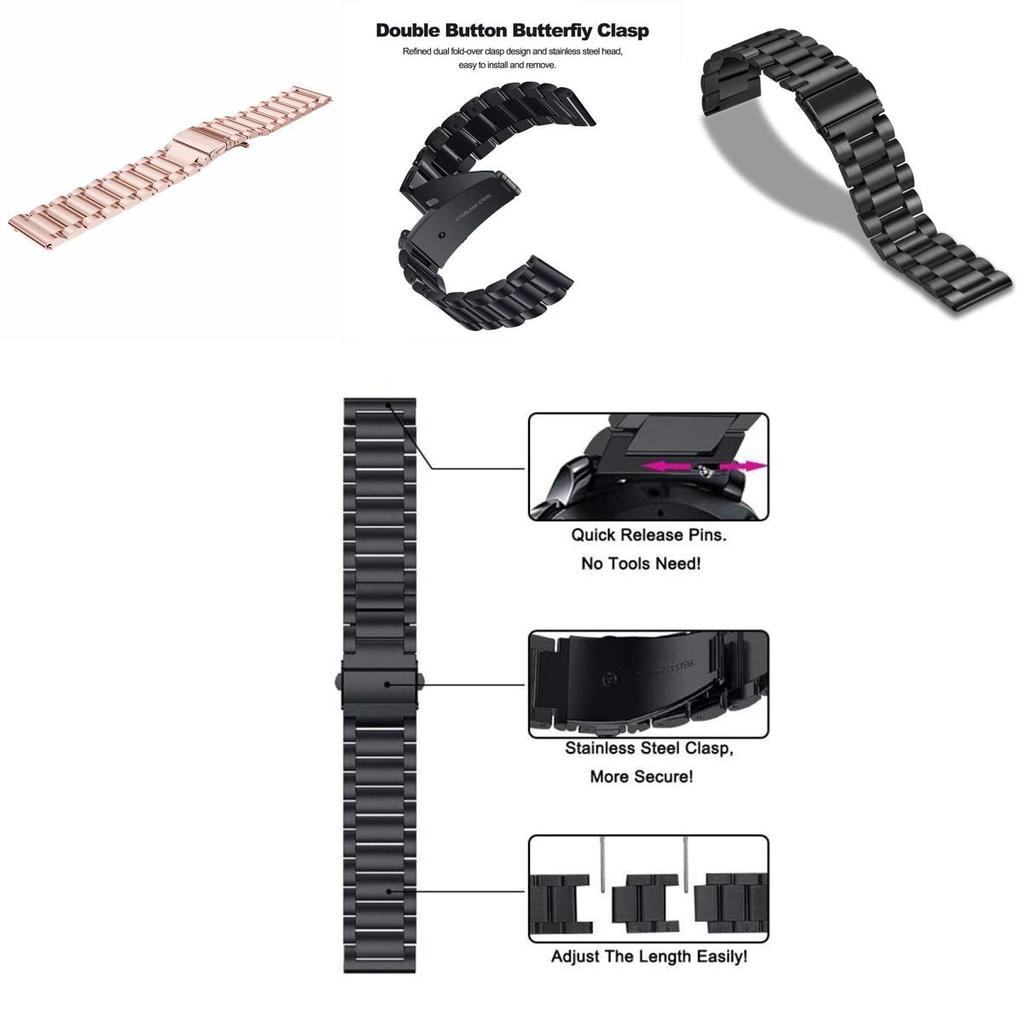 Роскошный ремешок для часов из нержавеющей стали с быстросъемным механизмом, доступный в нескольких размерах и цветах