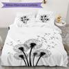 Dandelion Pattern Bedding uilt Set uilt Cover Pillowcase Home Decoration Birthday Gift (1 * duvet cover + 2 * pillowcase without core)
