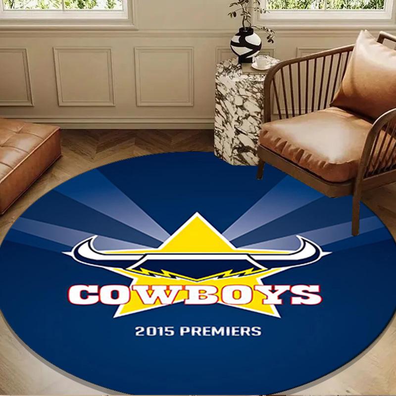North Queensland Rugby Round mat Home Decor, Chair rug For livingroom,Bedroom, doormat home decor Birthday Gift Christmas Gifts