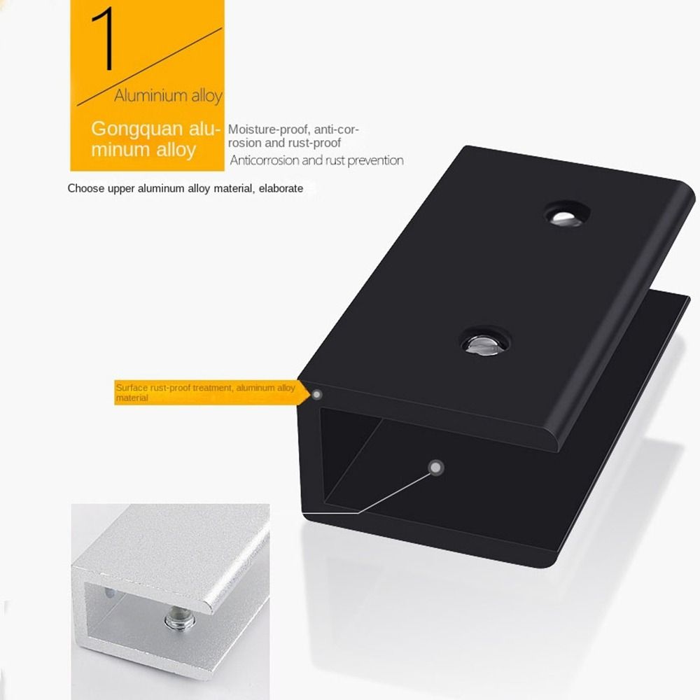 Кронштейн Держатель Стеклянной Полки Алюминиевый Сплав Безрамные Кронштейны Креативный Зажим для Стеклянной Двери Ванная