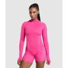 Gymshark Бесшовный пуловер Apex 1/4 с застежкой-молнией Valley Pink Sour Pink B3c3f Kcsd