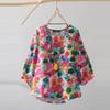 ZANZEA Women Print Casual Round Neck 3/4 Sleeve Loose Blouse