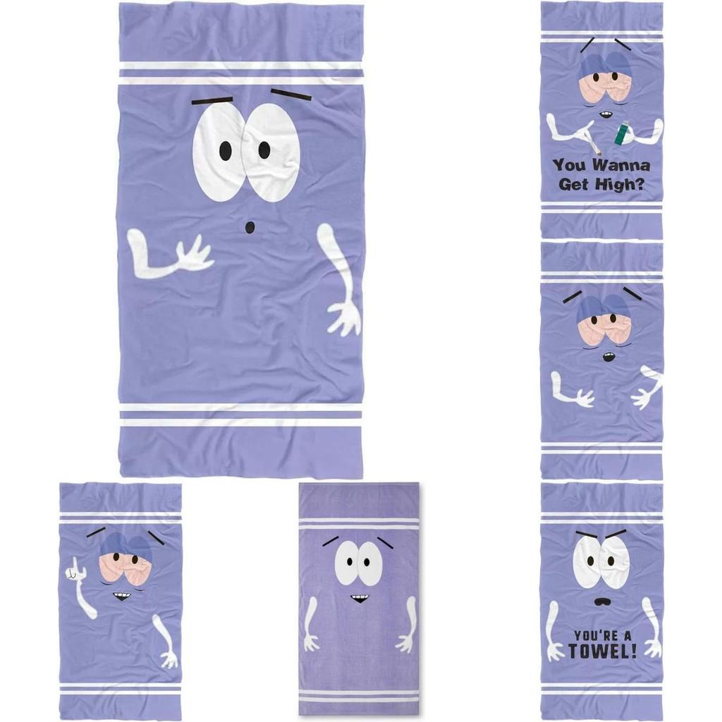 Мультяшное банное полотенце South Park с выразительным рисунком, супервпитывающее, быстросохнущее, для детей, для пляжа