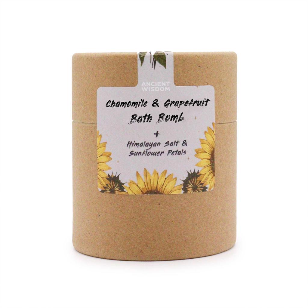 2x Bath Bomb and Salt Set Chamomile Grapefruit 3-Piece