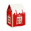Christmas Cottage Gift Box 3D Pop Up House Boxes Festive Paper Craft with Snowflake Designs Reusable Packaging