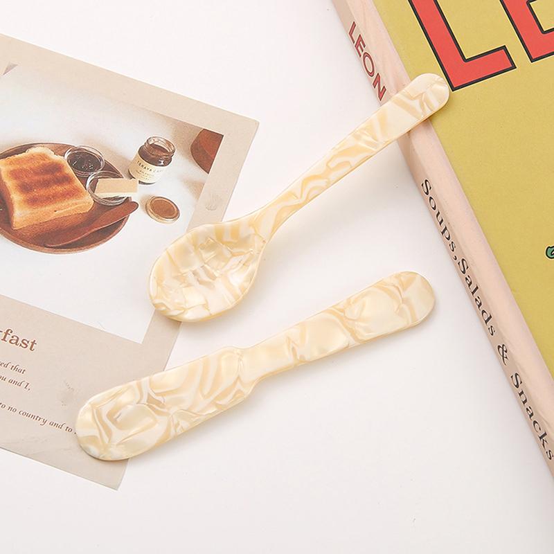 Красочные акриловые ложки для льда, сливок, кофе, икры, ложки для помешивания, десертные ложки, чайные ложки, столовые приборы, реквизит для вечеринок и фото