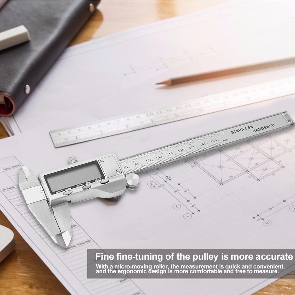 Stainless Steel Electronic Digital Vernier Caliper Gauge 6 inch 150mm(Low End)