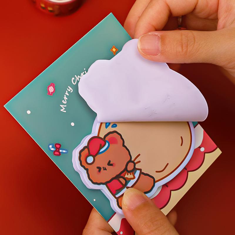 1 шт. клейкая наклейка Kawaii Christmas Sticky Notes блокнот для заметок офис школьные принадлежности канцелярские принадлежности наклейка