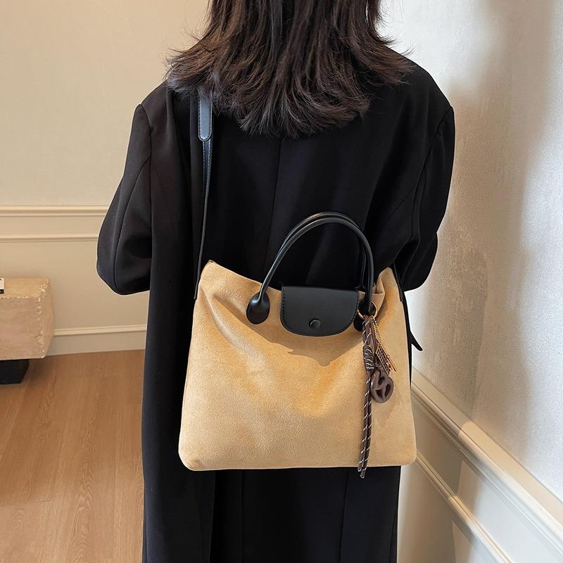 Замшевая сумка женская большой вместимости новая ретро повседневная сумка-мессенджер высококлассная сумка-тоут для通勤