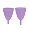 2 шт./компл. Многоразовая силиконовая менструальная чаша для женщин, продукт для женской гигиены(фиолетовый)