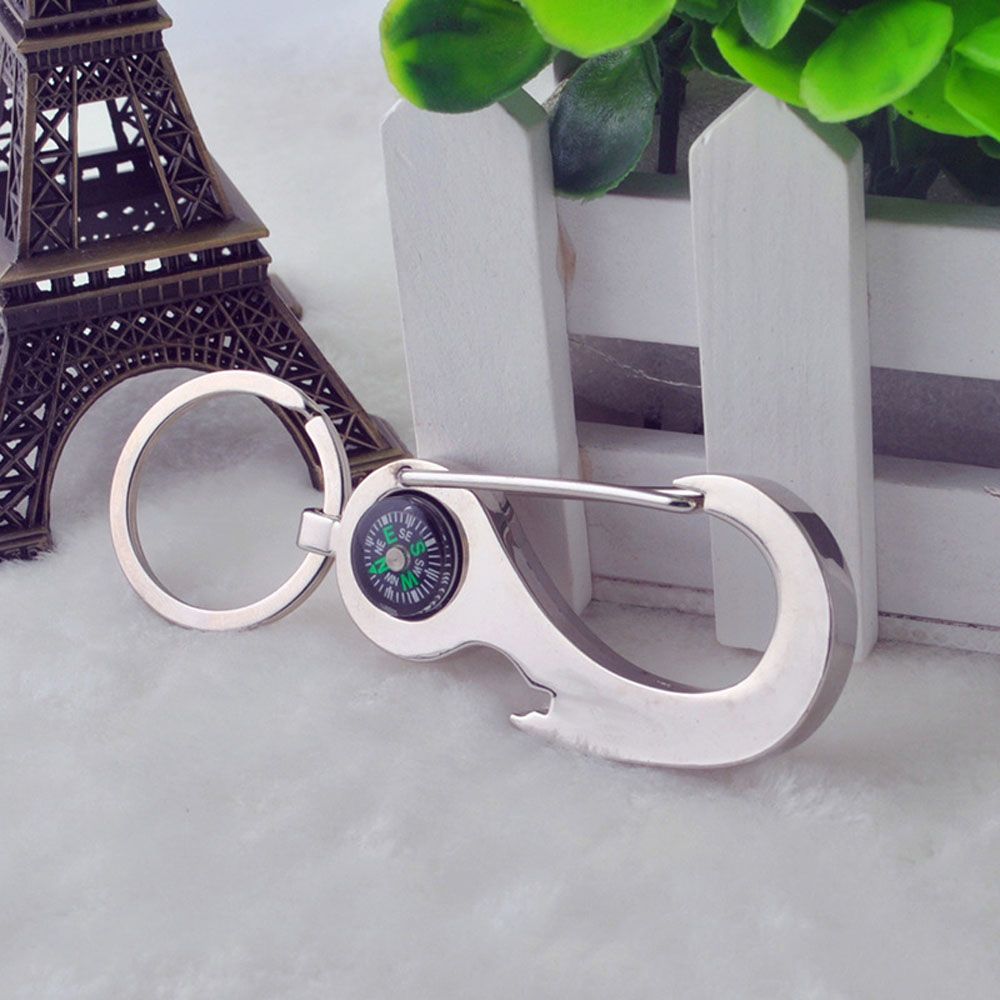 Creative Cute Compass Multi-function Tool Car Accessories Key Rings Opener Keyfob Car Keychain