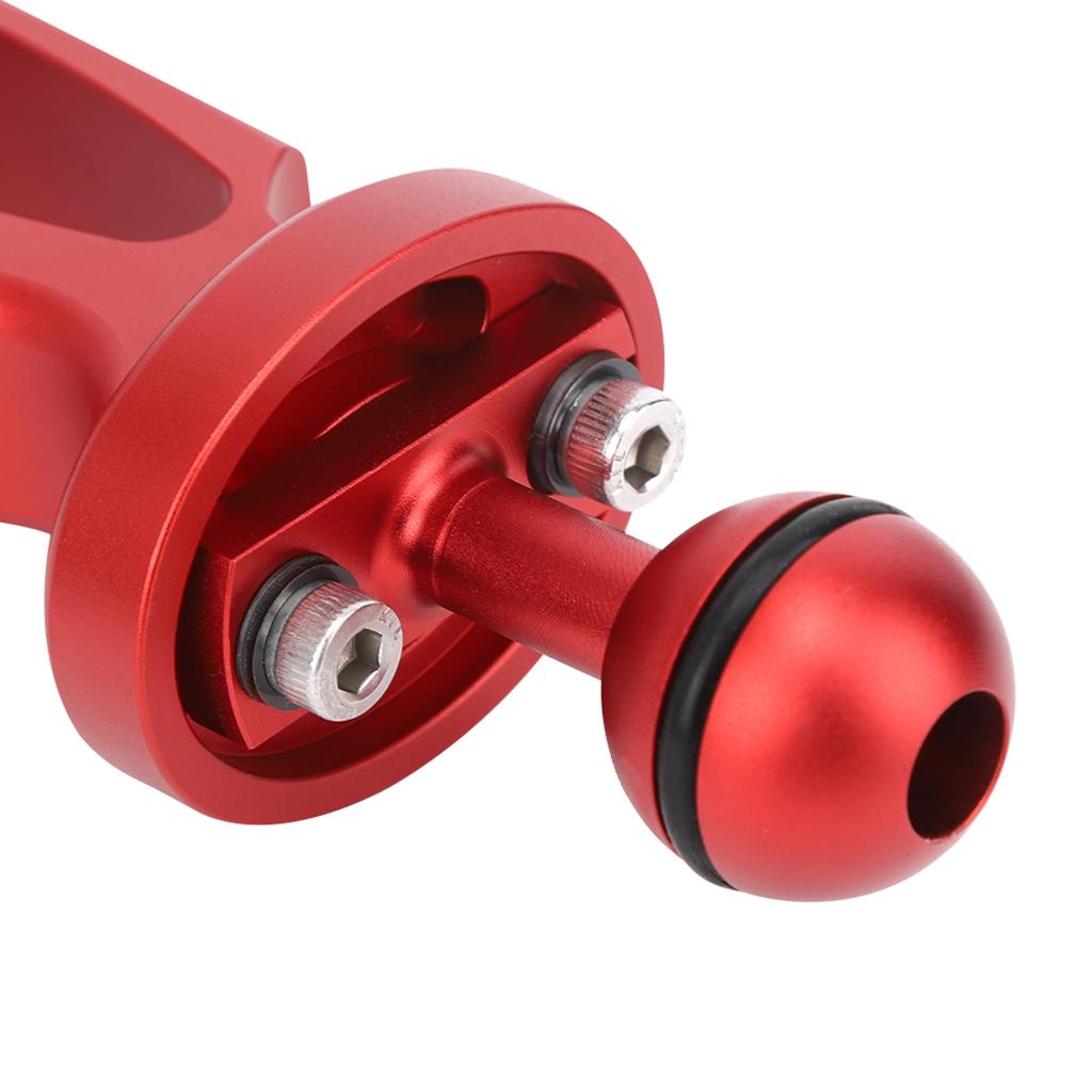 All Metal Dual Handheld Hand Grip Diving Flashlight Bracket Underwater Sports Camera Holder Stabilizer