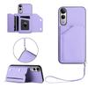 For Vivo V50 Lite 5G Case Card Holder Kickstand Skin-Touch Phone Cover with Wrist Strap