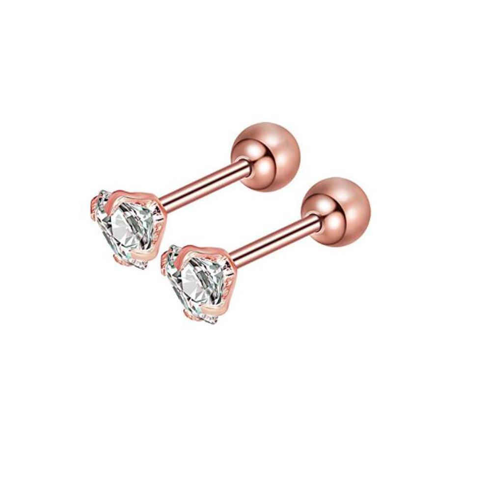 Stainless Steel Lip, Zircon Ear, and Ear Bone Studs - Trendy Piercing Jewelry