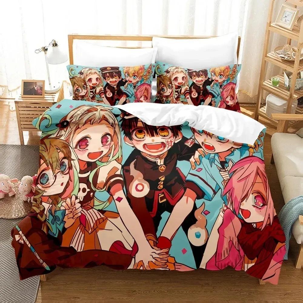 Fashion 3D Printing Anime Toilet-bound Hanako-kun Bedding Set Duvet Cover Sets Comforter Bedding Double Size Adults Kids Gift