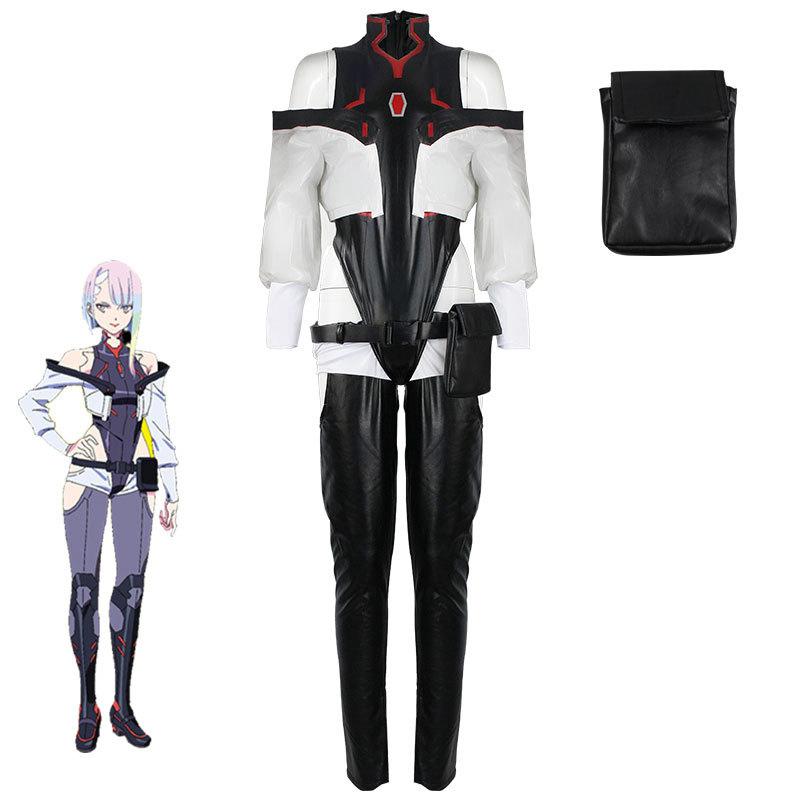 Аниме Киберпанк Edgerunners Люси Косплей Костюм Боди Комбинезоны Куртка Полный костюм Костюмы на Хэллоуин для женщин
